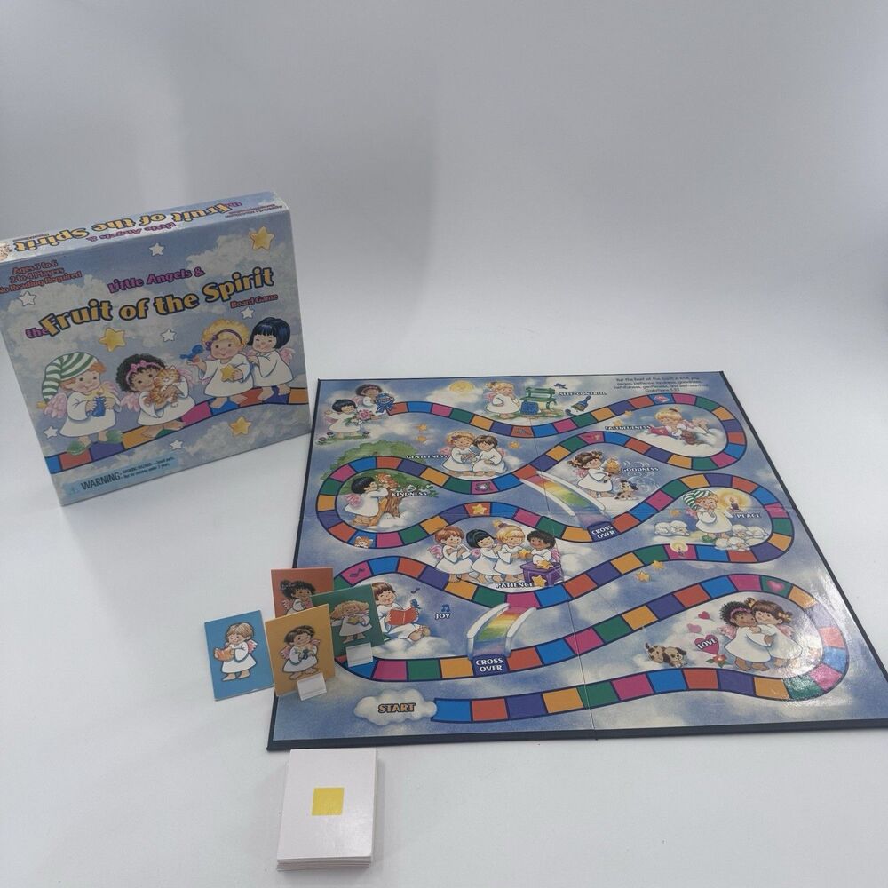 Little Angels & The Fruit of the Spirit Bible Board Game 2004 Nearly Complete